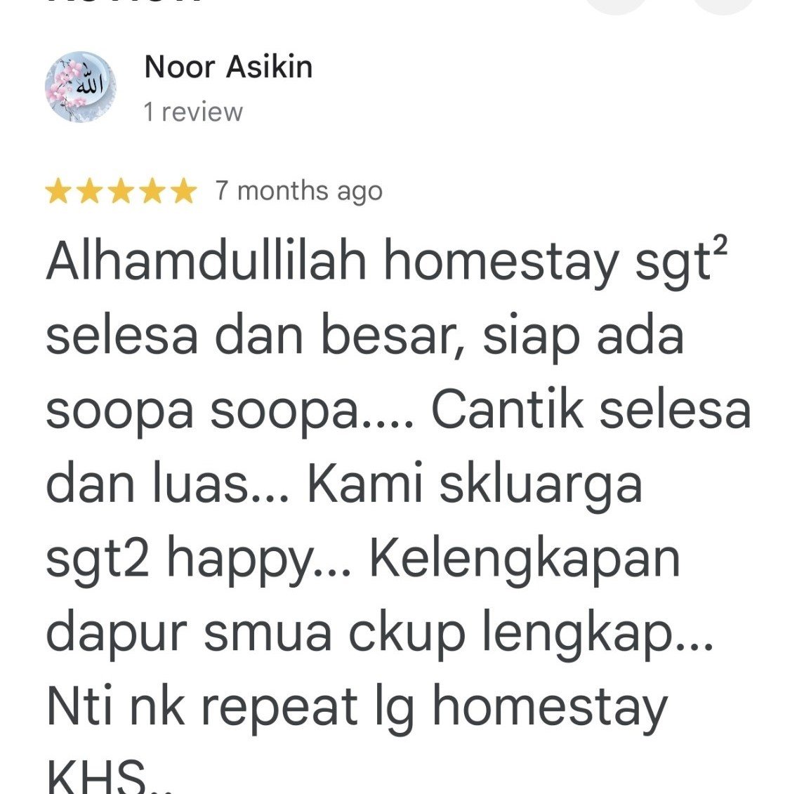 Besut Homestay Feedback (20-1)