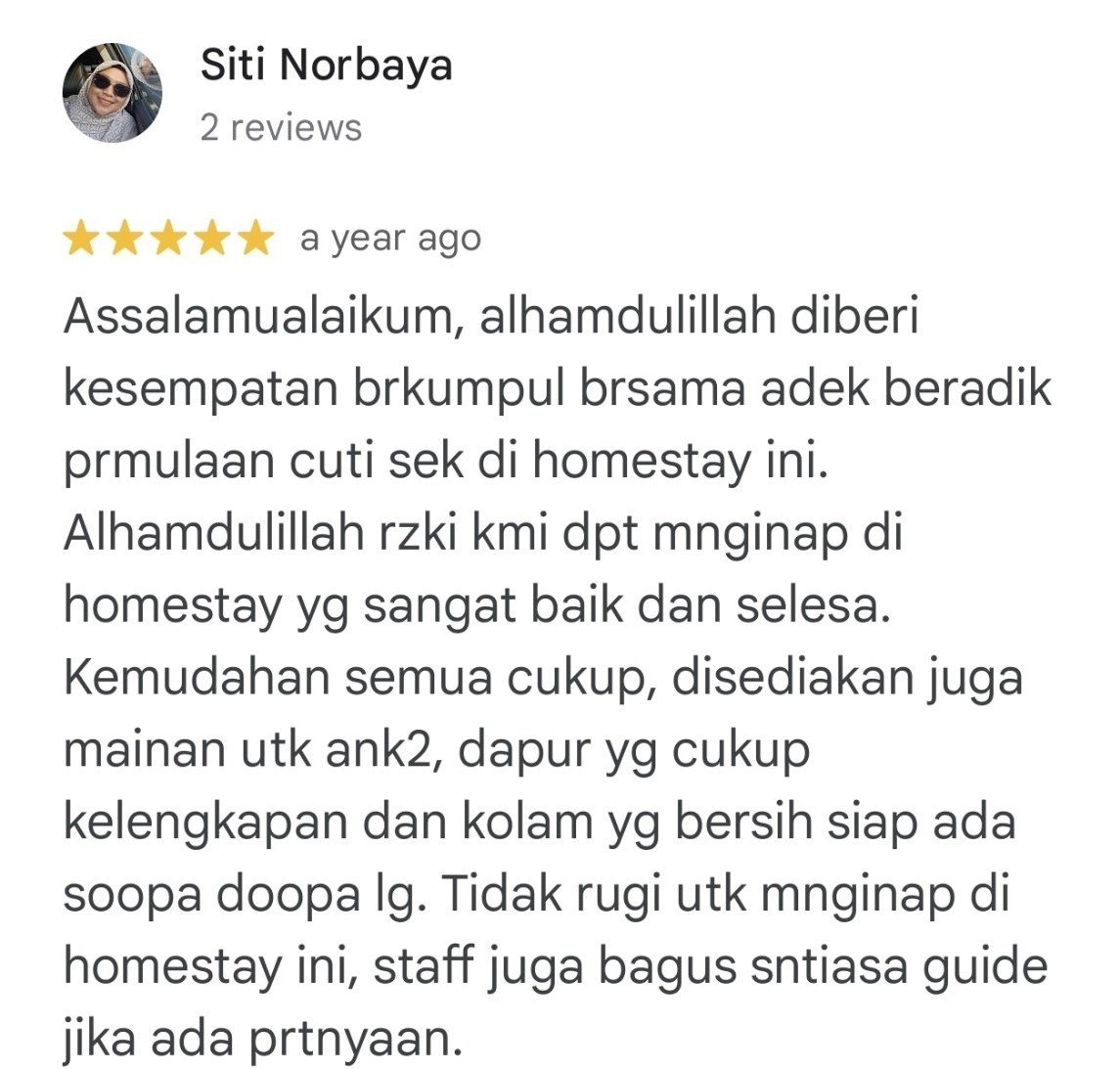 Besut Homestay Feedback (5-1)
